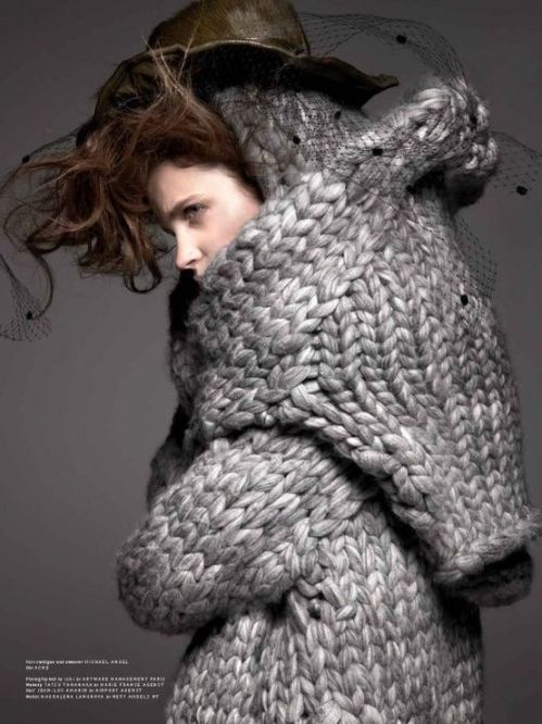Renata Gar, Aver, fashion, sweater, Best knits, Aver Report, Knit Revolution, Ram sweater, amazing knitting, designer, chunky, layers, fall, winter, cozy, warm